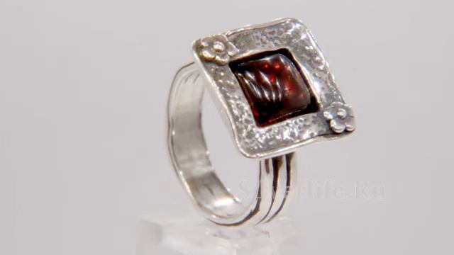 Серебряное кольцо с гранатом смотреть онлайн
