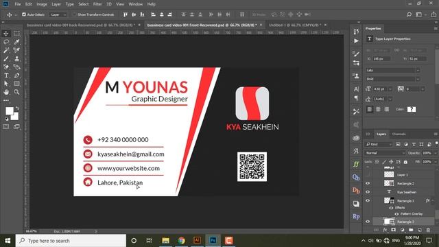 Business Card Design in Photoshop cc with Free PSD mockup | Professional Visiting Card Design смотреть онлайн