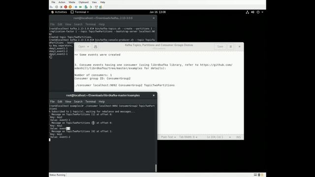 Kafka Demo: Topic with Two Partitions - Step 3. One Consumer in the Consumer Group смотреть онлайн