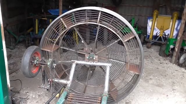 Картофелеуборочный комбайн! Установка барабана!