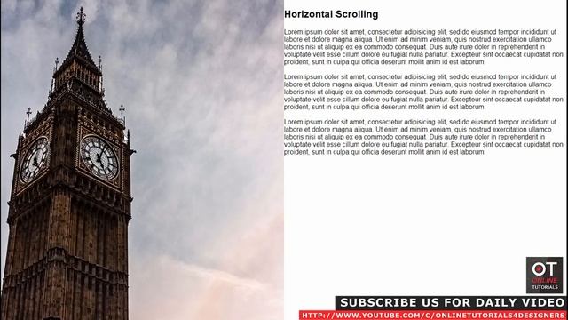 Horizontal Page Scrolling | Html CSS and Skrollr.js смотреть онлайн