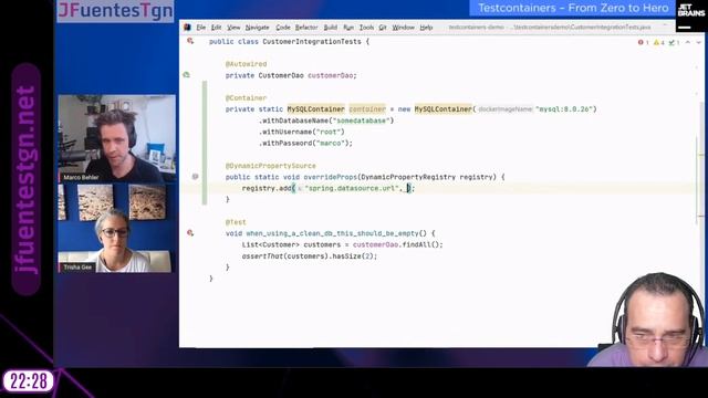"Testcontainers - From Zero to Hero" de IntelliJ IDEA смотреть онлайн