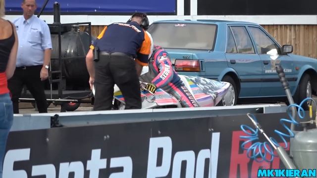 THE QUICKEST BIKE IN THE WORLD! - ERIC TEBOUL ROCKET BIKE AT SANTA POD RACEWAY смотреть онлайн