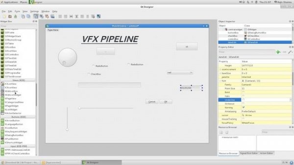 Qt Designer  - create application GUI (Graphical User Interface) - part 01