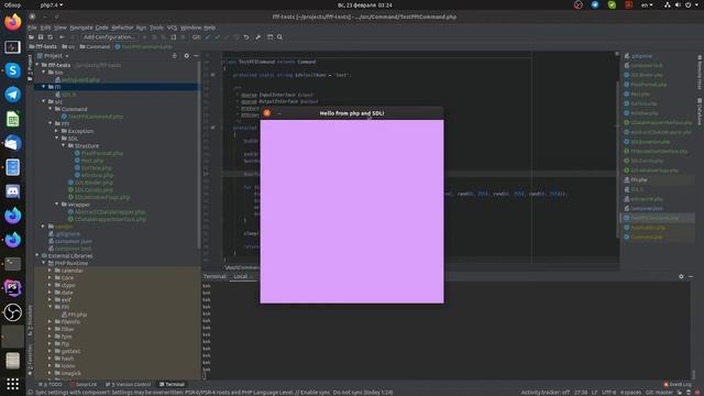 Мигающее окошко на php + ffi + sdl :) смотреть онлайн