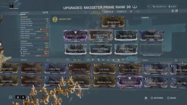 Warframe masseter prime build and test
