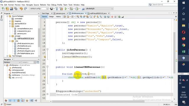 Llenar un Combo Box desde un vector en Netbeans смотреть онлайн