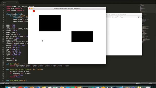 Rapidly Exploring Random Trees | RRT | Code + Description | Python смотреть онлайн