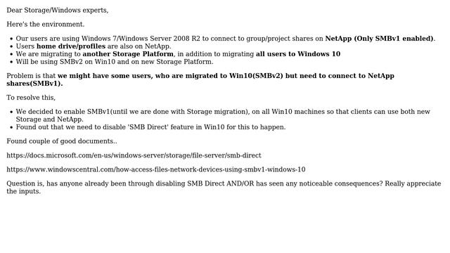 DevOps & SysAdmins: 'SMB direct' disable on Windows 10 implications смотреть онлайн