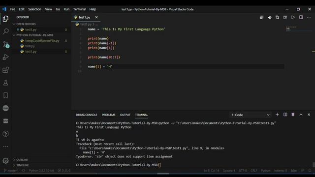Python Strings | Strings as Array | String Functions | Printing a Part of a String | Find, count St смотреть онлайн