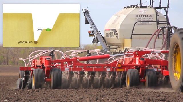 Посев сои: сеялка Bourgault 3720 с бункером Bourgault 6350