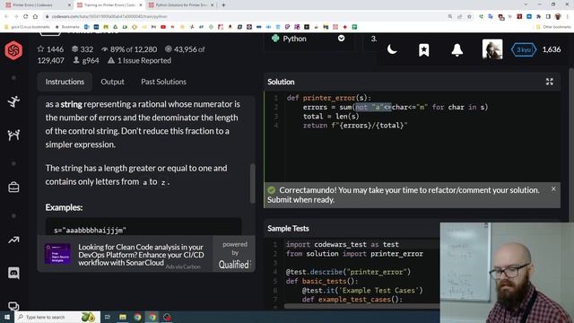 CodeWars: Printer errors смотреть онлайн