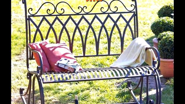 Удобное кресло качалка для дачи в саду из металла конструкция кованый дизайн идеи как сделать фото смотреть онлайн
