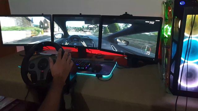 PXN-V9 steering wheel Gameplay on Forza Horizon 4 /1st race . ( Ford Focus RS) смотреть онлайн