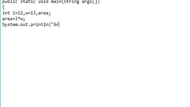 Java Program to Find Area of Rectangle смотреть онлайн