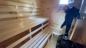 ОБЗОР ДВУХЭТАЖНОЙ БАНИ| обзор готовой бани 5*4 в полтора этажа