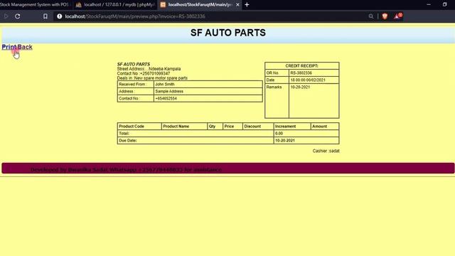 Stock Management System with POS in PHP Demo смотреть онлайн