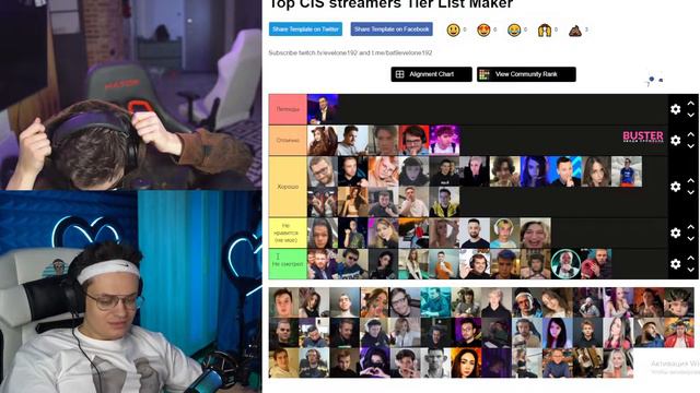 БУСТЕР СОСТАВЛЯЕТ СПИСОК ТОП-СТРИМЕРОВ ТВИЧА / BUSTER И EVELONE192 STREAM / НАРЕЗКИ БУСТЕРА