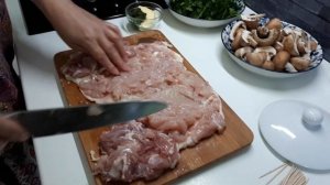 Рулет из курицы.Разделка тушки в два счёта!