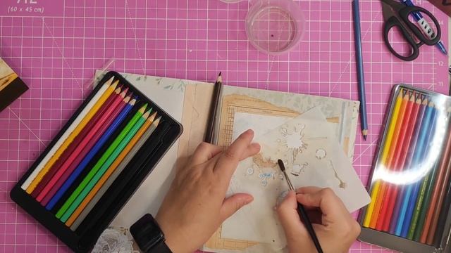 5 идей использования акварельных карандашей в скрапбукинге смотреть онлайн