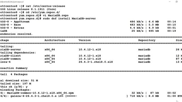 How to install mariadb in centos 8 using yum repository смотреть онлайн