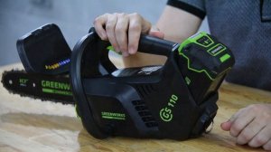 Аккумуляторная цепная пила Greenworks GD40TCS: обзор и распилы