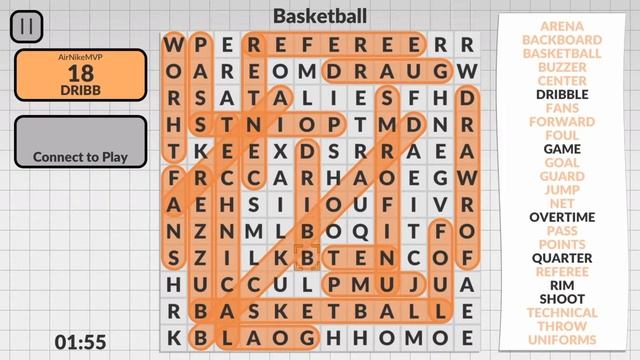 Word Search by POWGI - Basketball Puzzle смотреть онлайн