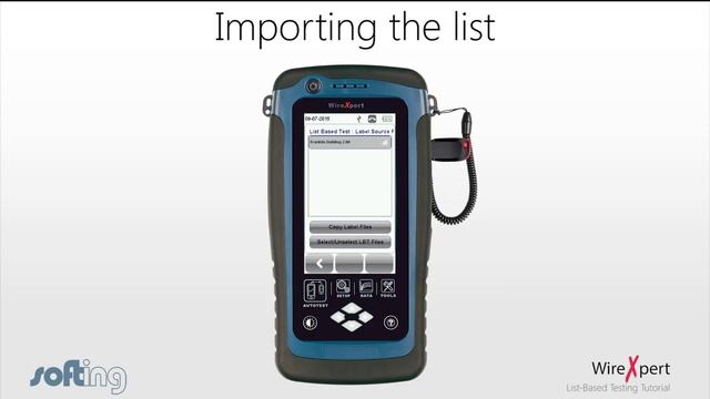 Функция List Based Testing анализатора WireXpert смотреть онлайн