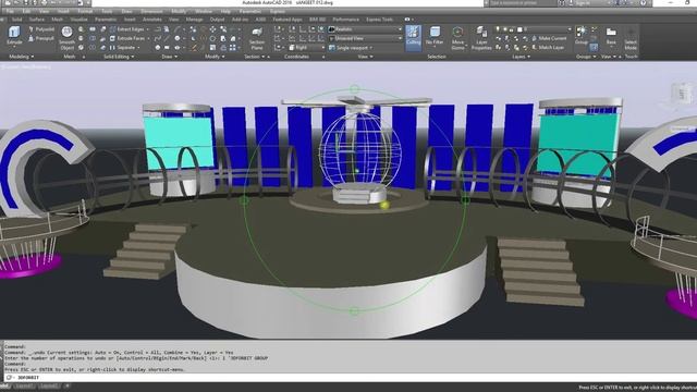 WEDDING DECOR SANGEET STAGE 3D DESIGN IN AUTODESK AUTOCAD смотреть онлайн