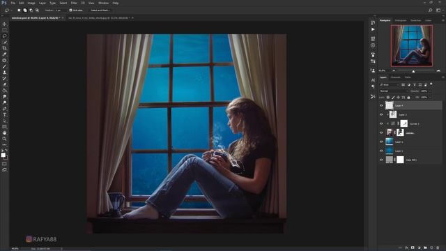 Making Underwater Window Manipulation Scene Effect In Photoshop смотреть онлайн
