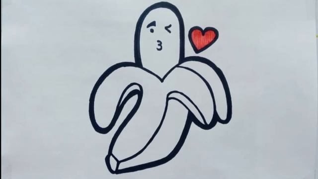 Emoji Banana Drawing for Kids | как нарисовать банан | Cute Drawing for kids #drawinghub #viral смотреть онлайн