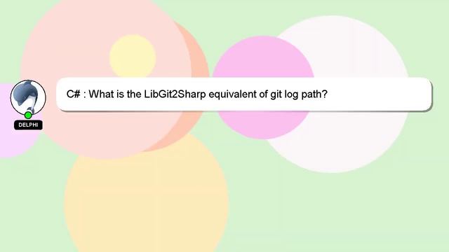 C# : What is the LibGit2Sharp equivalent of git log path? смотреть онлайн