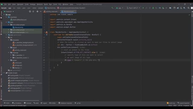 How to select images from local files in Android App | Android Studio | Kotlin смотреть онлайн