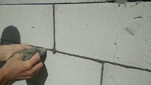 Замазка швов в газоблоке