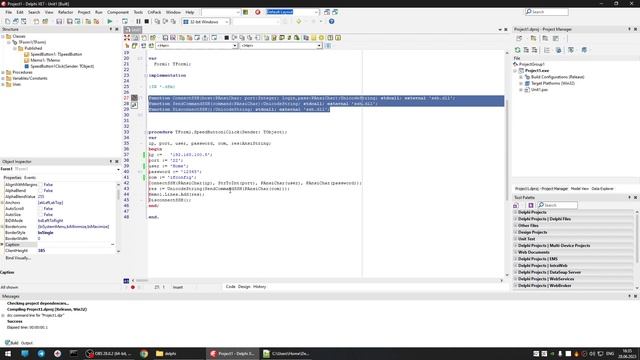 Delphi XE7 SSH Сonnection dll C++ Builder смотреть онлайн