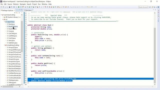 Java Tutorial Lesson 0032 - Inheritance, Abstract Classes, Abstract Methods, OOP смотреть онлайн