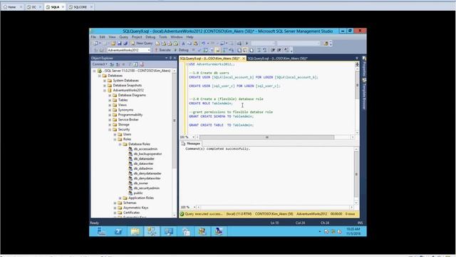 SQL 2012 Administer Database Roles смотреть онлайн