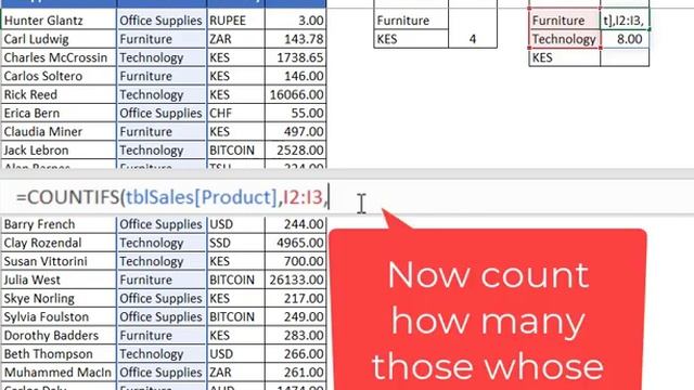 How to Use COUNTIFS Function with AND/OR Logic смотреть онлайн