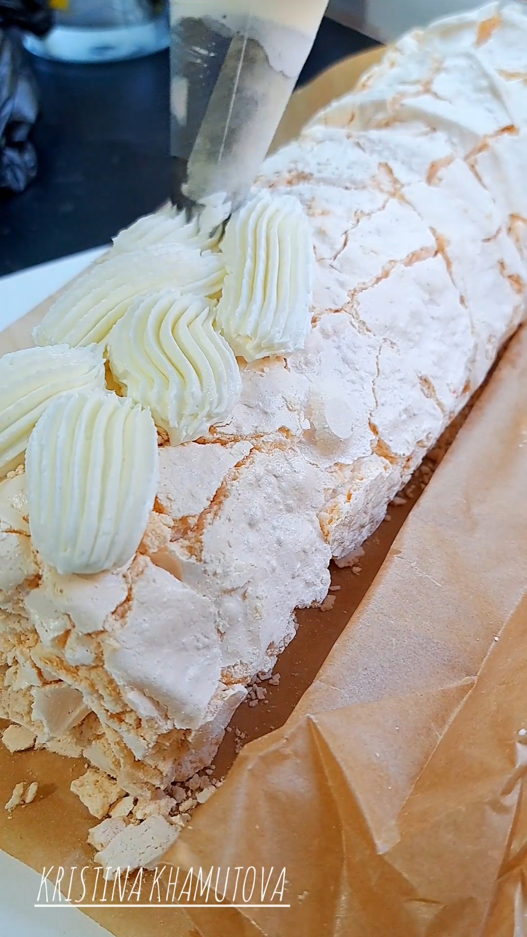 Меренговый рулет вкусно и просто