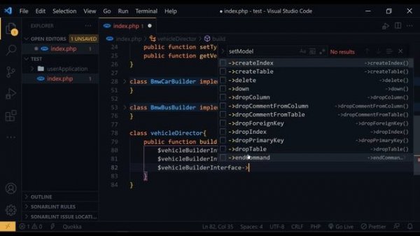 PHP Builder Pattern Code Example - Design patterns