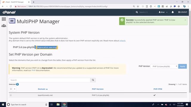INSTALLATION - STEP 1 - SET PHP VERSION TO 5.6 смотреть онлайн
