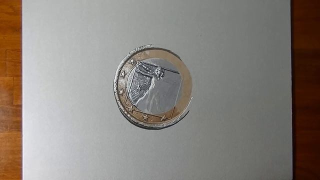 Drawing 3D 1 euro coin смотреть онлайн