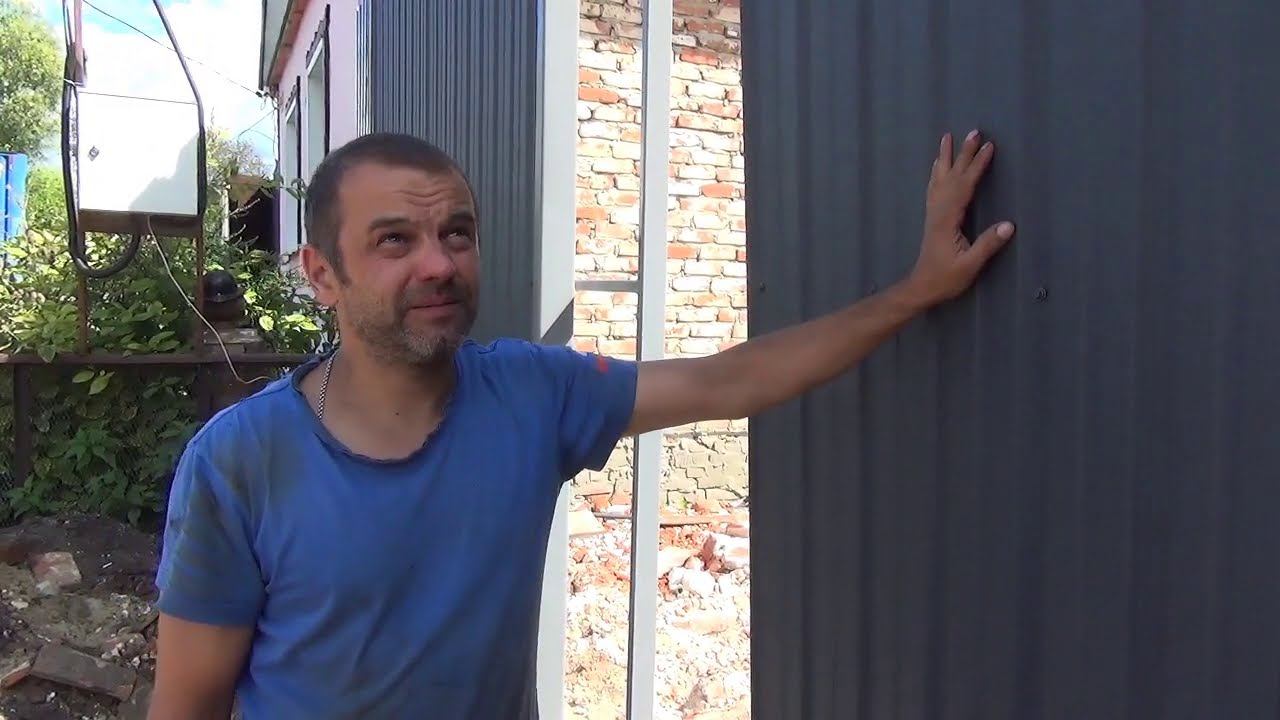 Раздвижные откатные ворота своими руками с верхней балкой ( часть третья ) смотреть онлайн