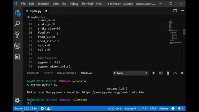 Snake Gaming Tutorial In Python | PYGAME | IN HINDI | 30 Minutes смотреть онлайн