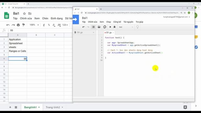 Bài 1: Tìm hiểu về Google apps script trong Google Sheets смотреть онлайн