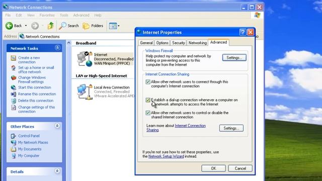 Windows XP - Internet Connection Sharing смотреть онлайн