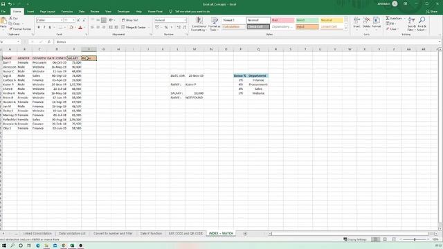 Index Match Function || Bonus Calculation Using Index and Match Function in Excel смотреть онлайн