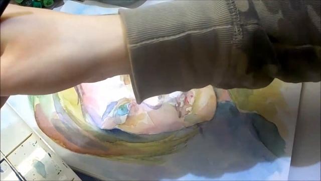 Портрет акварелью !watercolor! SPEEDPAINT смотреть онлайн