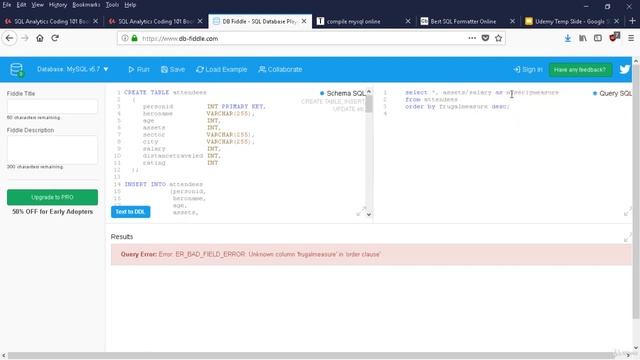 SQL for Data Analytics Crash Course смотреть онлайн