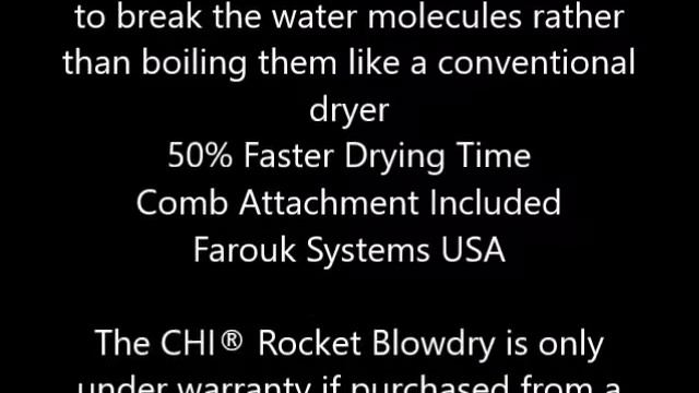 CHI Rocket Professional Hair Dryer #GF2100 1 ea смотреть онлайн